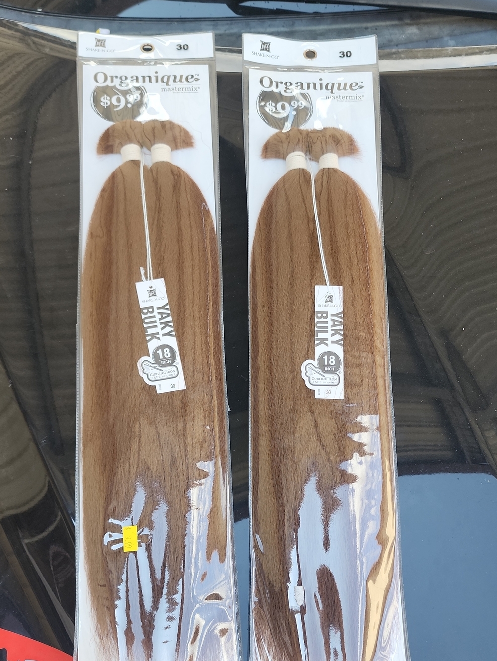 Shake-N-Go Organique Women’s Bulk Hair Extensions - Medium Brown 18"